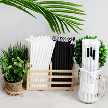 종이빨대 100P / 페이퍼스트로우 일회용빨대, 4.종이빨대 100p_개별포장_블랙