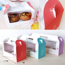 파티스 파스텔 머핀창박스 2구, 1개입, 5장