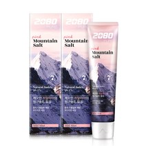 2080 퓨어 마운틴 핑크 솔트 치약, 120g, 2개