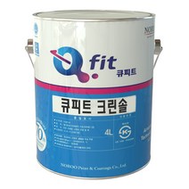 노루페인트 아크릴 외부용 수성페인트 큐피트 크린솔 4L 유광, 화이트4, 1개