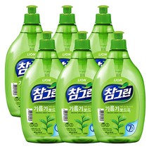 참그린 청정제주 녹차수 주방세제, 6개, 500g