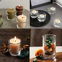 미라스 크리스탈 유리 캔들 홀더 티라이트홀더 모음, 23.오션산마리노낮은290ml-2개