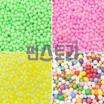 펀스토리 슬라임재료 슬라임토핑 슬라임만들기 슬라임 미세 스티로폼 볼 800ml, 레인보우
