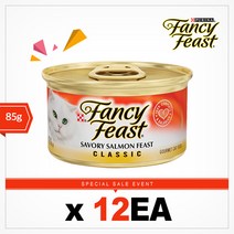 퓨리나 팬시피스트 화이트라벨 주식캔, 85g, 12캔, 연어
