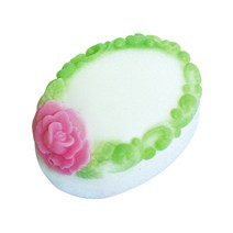 [아로마케이] 1구 비누 몰드 비누틀 비누만들기 재료 실리콘몰드, 56_장미테두리타형100g