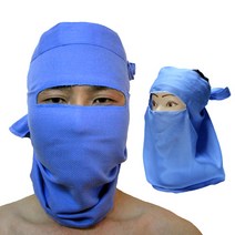 도장두건 오토캐리지 오토케릭 수건 면 도장 두건 스트레이트 일자 얼굴두건 용접두건 면두건 얼굴 안면 머리 눈 보호 도색 페인트 작업 땀두건, 1개