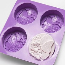 [아로마케이] 석고 몰드 분말 만들기 재료 오너먼트 DIY, 201_꽃과나비4구