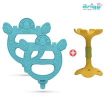 앙쥬 국민 아기띠 치발기(2p) + 입술 치발기(1p) 세트 치발기, 아기띠치발기2P(민트)+입술치발기(옐로우)