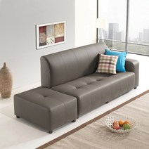 서광퍼니처 디노 라텍스 3인용소파 스툴세트 sk, 디노 3인소파 그레이/착석시 왼팔(스툴포함)PVC