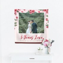 결혼기념일 현수막 플랜카드 봄봄플라워, 후가공3)사방타공+큐방