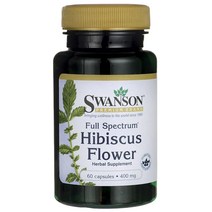 스완슨 풀 스펙트럼 히비스커스 플라워 400mg 캡슐, 60개입, 1개