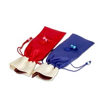 더담고 청홍 수저주머니세트/예단 복주머니 전통 수저집, 청홍한세트