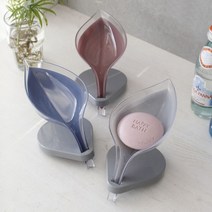 고려알파라인 파스텔 나뭇잎 비누받침, 그레이, 1개