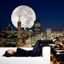 프렌체 맞춤제작 30가지 야경디자인 UV프린팅 포인트벽지, 디자인05