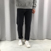피그민트 남자 노멀 워싱 테이퍼드핏 9부 청바지