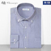 S_9133 남성 일반핏 긴팔 스트라이프 와이셔츠 [RE-R]