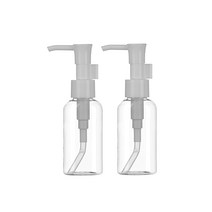 허브스프레이 오일펌프용기 50-400ml, 2개, 50ml투명(타원형)/흰색캡