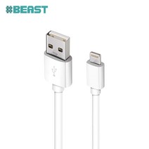 [샵비스트] 화이트 블랙 고속 충전케이블 (5핀/8핀/C타입), 샵비화이트 8핀 고속충전케이블(3M), 1개