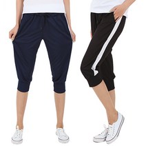 코디제이 여자트레이닝바지 쿨론라인7부팬츠 7부바지 밴딩바지 빅사이즈남여공용