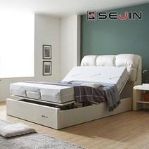 세진침대 위니 쿠션형 모션베드 전동침대, 1-2.위니 쿠션형 모션베드+베이직폼150T_펄크림화이트