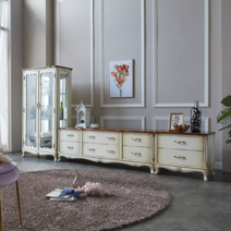 피어젠 토마스 프렌치 엔틱 장식장 세트 (화이트빈티지), 화이트빈티지