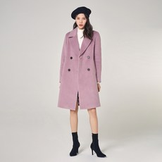 미쏘 여성용 솔리드 싱글 롱 코트