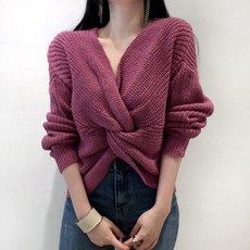 가을신상 브이넥니트 기본 루즈소프트니트 H13 王浩