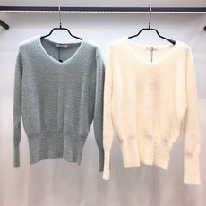 에이비에프지 에이비에프지 브이넥 앙고라 니트 AATTGWX5K