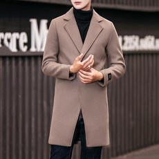 kirahosi 롱코트 가을 겨울 남자 긴 섹션 싱글 오버코트 루즈핏 남자 코트 110-177 AF8a7zj1