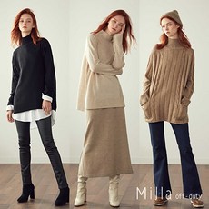 [신세계TV쇼핑] [MILLA]밀라 울블렌딩 니트 풀오버 3종
