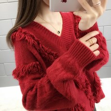 겨울용 여성 기모 브이넥니트 10 GET10 587209176771