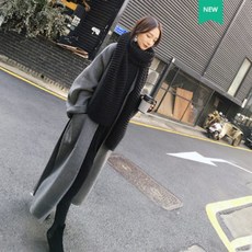 칠나무 여성 겨울 롱 모직 코트 자켓 루즈핏 빅사이즈 21