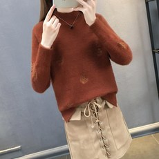 kirahosi 트렌디 모헤어 스웨터 여성 니트 셔츠 슬림 박시 데일리 230호+덧신증정 Vvoou15