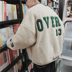 뉴에이블 남녀공용 아우터 오버핏 후리스 집업 커플 재킷 OTJ1757