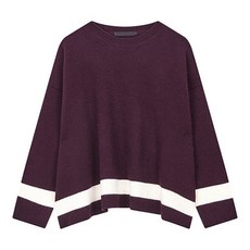 [보브][18가격인하]컬러 배색 캐시미어 혼방니트 7118450108(갤러리아)