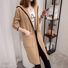 가을 롱 코트 후드 롱 가디건 봄 아우터 여성 자켓MSA