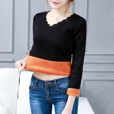 A가을 겨울 여성 브이넥 이너 티 셔츠 스웨터 13 ADwlshf
