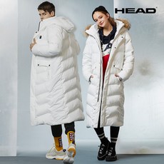 [HEAD]헤드골프 남녀공용 에이치플러스 롱패딩(화이트), 100
