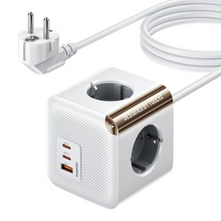 Toocki GaN C타입 PPS 2C1A 3포트 4구 4000W 접지형 초고속충전 고용량 큐브 멀티탭 콘센트  C28