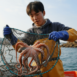 당일새벽조업 여수 활 돌문어 자연산 산지직송, 1개, 2kg