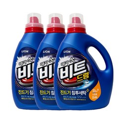 비트 제로 진드기 침투세탁 액체세제 드럼용 용기 2.4L x3, 2.4L, 3개