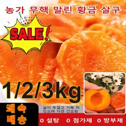 국산무설탕 건살구 1kg 씨 없는 말린 황금 살구 국내산무첨가 씨 없는 말린 홍살구