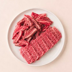 투쁠 한우모듬 갈비살 살치살 구이세트 모듬구이 마장동 프리미엄 명품한우 구이용 소고기, 400g, 3개