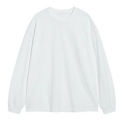 [남여공용] [1+1] 특양면100% 라운드 무지 도톰 긴팔티셔츠 레이어드 쭉티