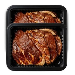 하나농수산연합 제주 흑돼지왕구이 칼집 양념 갈비, 2개, 1.2kg