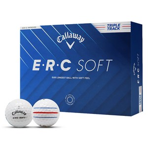 캘러웨이 2025 ERC 소프트 트리플트랙25 골프공, 화이트, 12개입, 1개