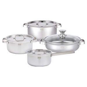 스테니 인덕션 무연마제 통5중 스테인리스 냄비세트 4개