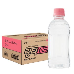 링티 제로 복숭아맛 무라벨, 340ml, 20개