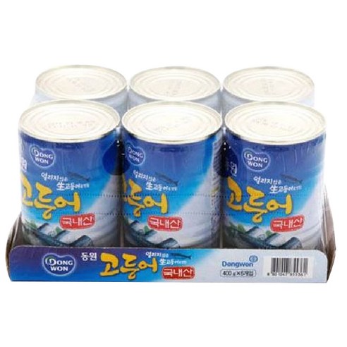 동원 고등어 통조림, 400g, 6개