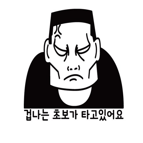 본투로드 개성넘치는 초보운전스티커, 40_D-겁나는 초보가 타고~ - 노랑, 1개